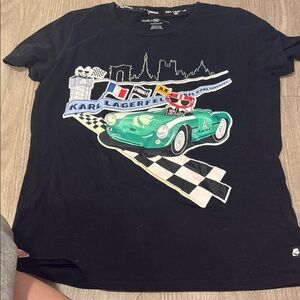 Karl Lagerfeld Black Graphic T-Shirt